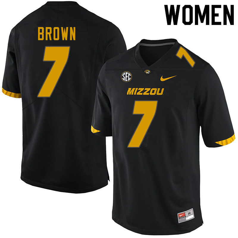 Women #7 Stacy Brown Missouri Tigers College Football Jerseys Sale-Black